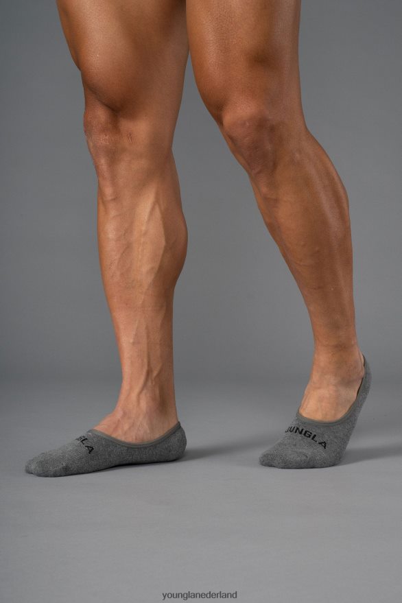 accessoire nl YoungLA Heren 711 no-show sokken, 3-pack zwart ZV0RH4992