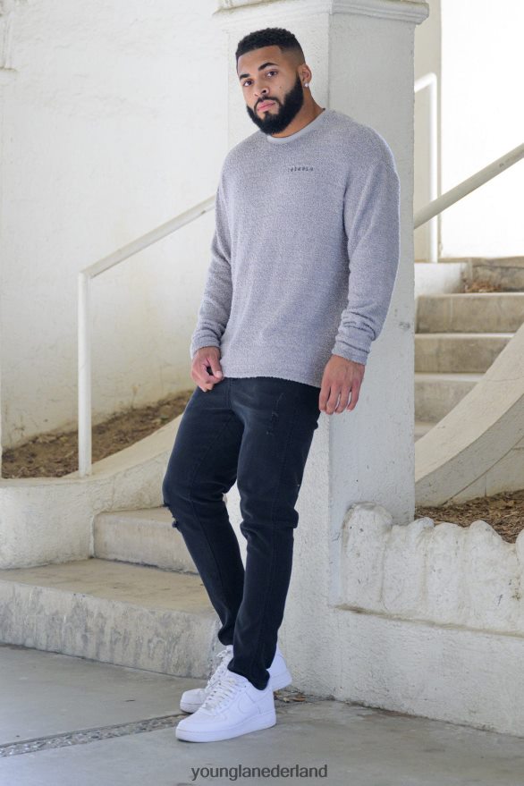 kleding nl YoungLA Heren 607 getailleerde slim-fit jeans marine wassing ZV0RH4748