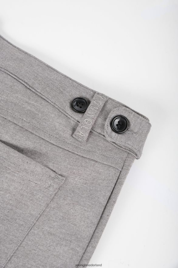 kleding nl YoungLA Heren 614 keurige geklede broek grijze plaid ZV0RH4745