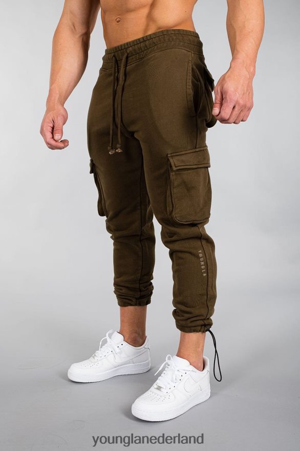 kleding nl YoungLA Heren 206 rambo gevechtsjoggers militaire olijfwas ZV0RH4915