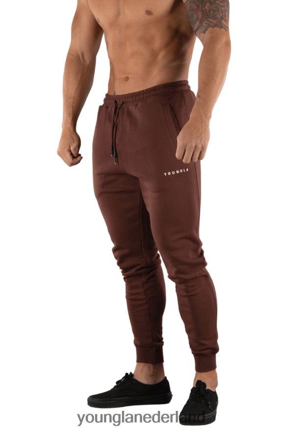 kleding nl YoungLA Heren 213 elite-joggers atletisch grijs gemêleerd ZV0RH4906