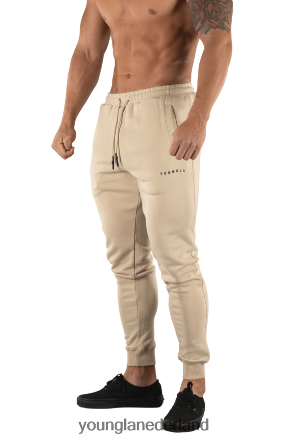 kleding nl YoungLA Heren 213 elite-joggers atletisch grijs gemêleerd ZV0RH4906