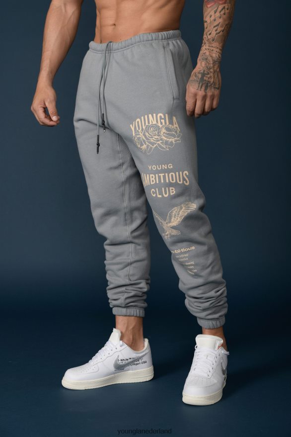 kleding nl YoungLA Heren 233 de onsterfelijke joggers bruin gewassen ZV0RH4846