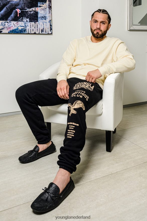 kleding nl YoungLA Heren 233 de onsterfelijke joggers gebroken wit ZV0RH4844