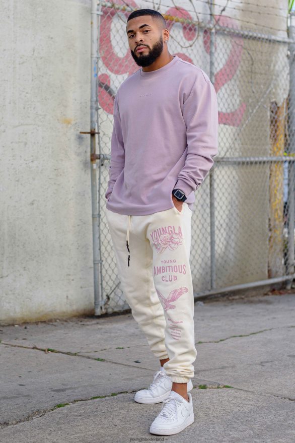 kleding nl YoungLA Heren 233 de onsterfelijke joggers gebroken wit ZV0RH4844
