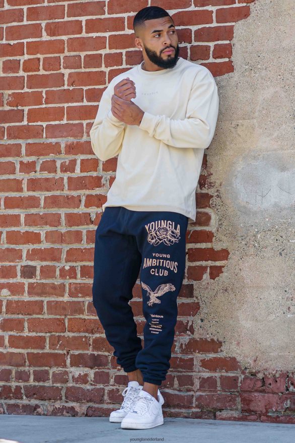 kleding nl YoungLA Heren 233 de onsterfelijke joggers grijs gewassen ZV0RH4847