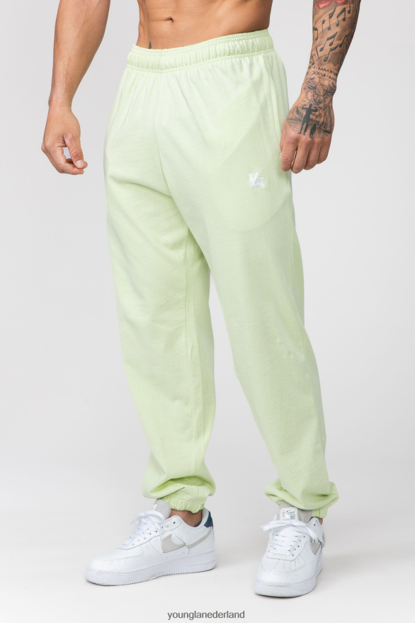 kleding nl YoungLA Heren 234 pastelkleurige joggingbroek met pumps pastelgroen ZV0RH4878