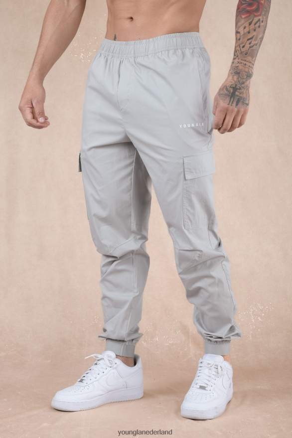 kleding nl YoungLA Heren 242 woon-joggers lichtgrijs ZV0RH4912