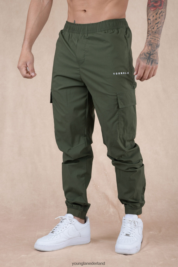 kleding nl YoungLA Heren 242 woon-joggers olijfgroen ZV0RH4911
