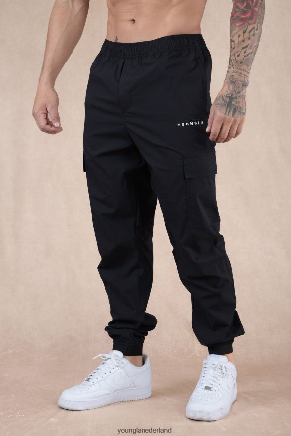 kleding nl YoungLA Heren 242 woon-joggers zwart ZV0RH4909