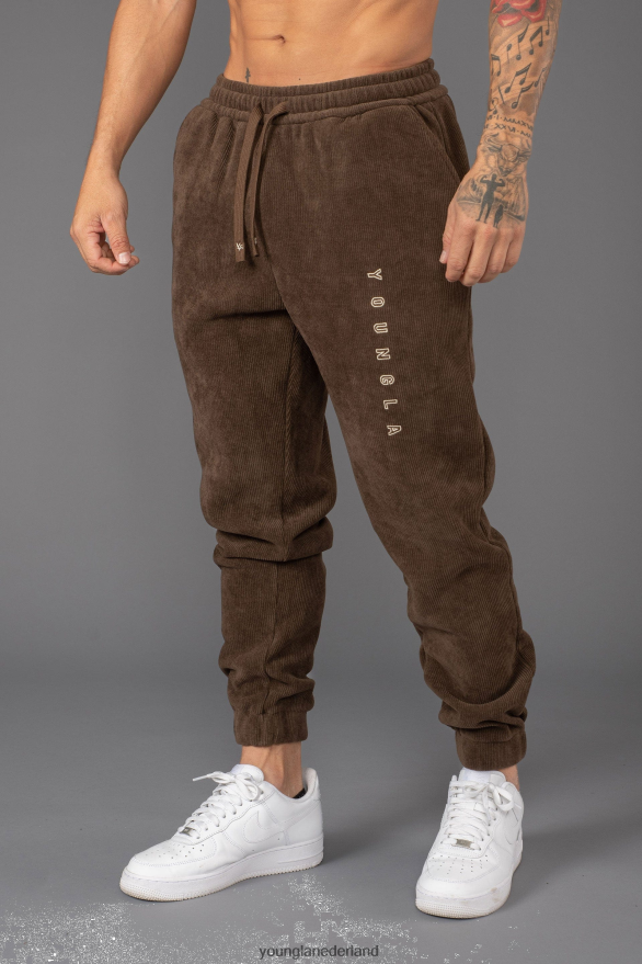 kleding nl YoungLA Heren 244 esp-joggers bruin ZV0RH4930