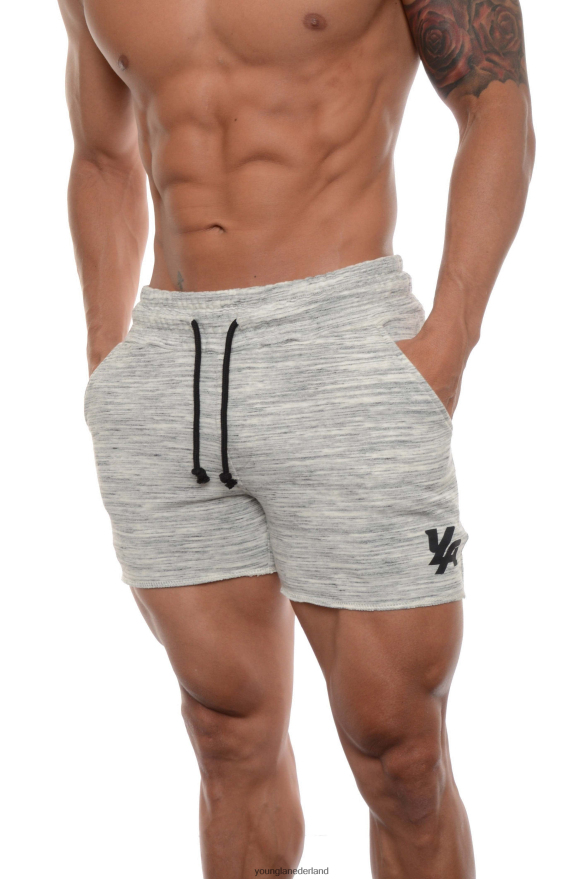 kleding nl YoungLA Heren 102 bodybuilding short van French Terry marmer ZV0RH4649