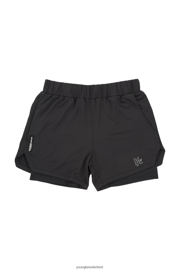 kleding nl YoungLA Heren 105 compressieshorts 2.0 helemaal zwart ZV0RH4569