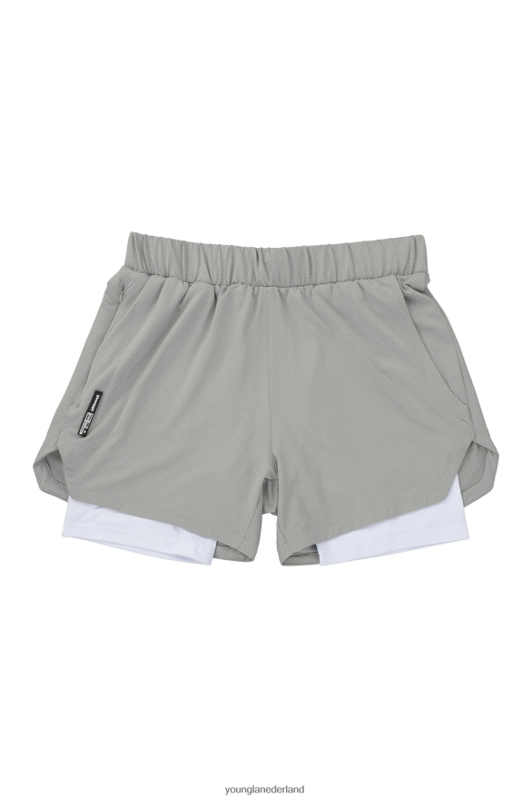 kleding nl YoungLA Heren 105 compressieshorts 2.0 lichtgrijs/wit ZV0RH4571