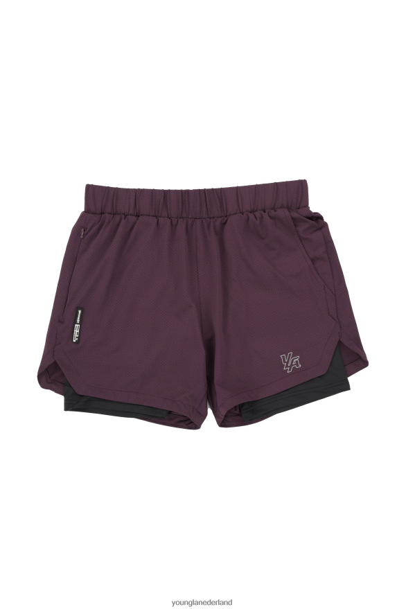 kleding nl YoungLA Heren 105 compressieshorts 2.0 pruim/zwart ZV0RH4572