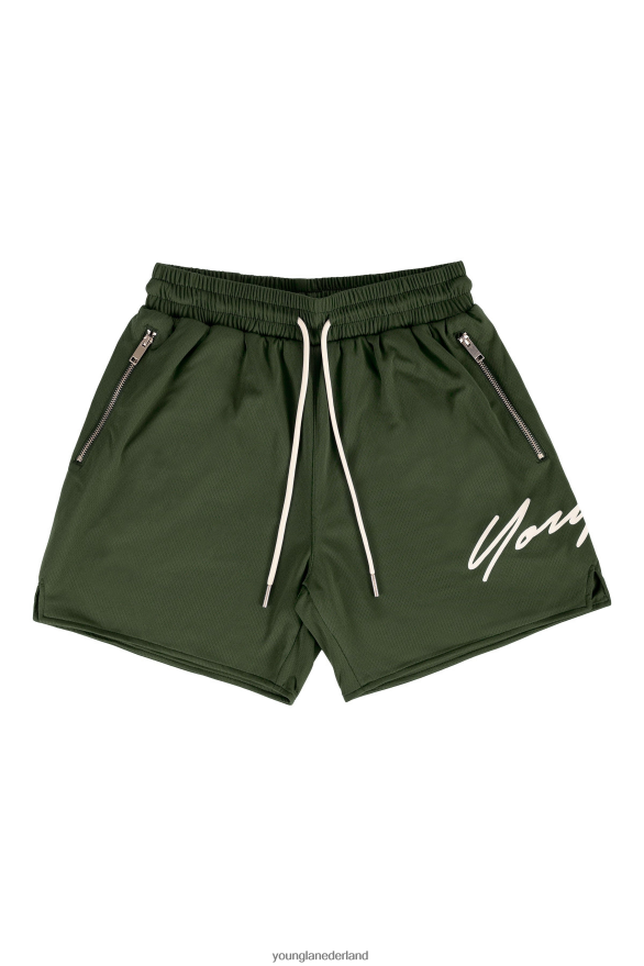 kleding nl YoungLA Heren 115 kenmerkende korte broeken olijf ZV0RH4586