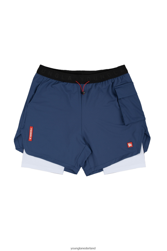 kleding nl YoungLA Heren 121 prestatielijn compressieshorts marine ZV0RH4637