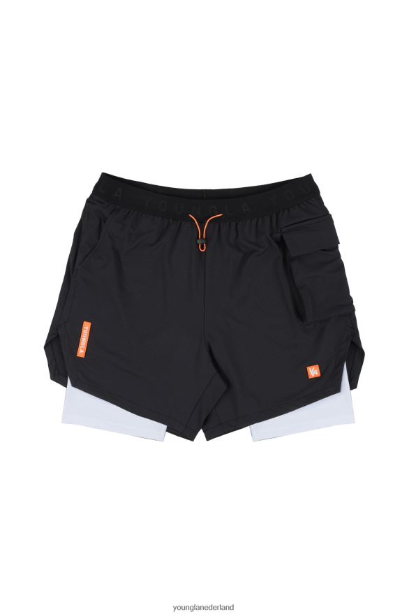 kleding nl YoungLA Heren 121 prestatielijn compressieshorts zwart ZV0RH4633