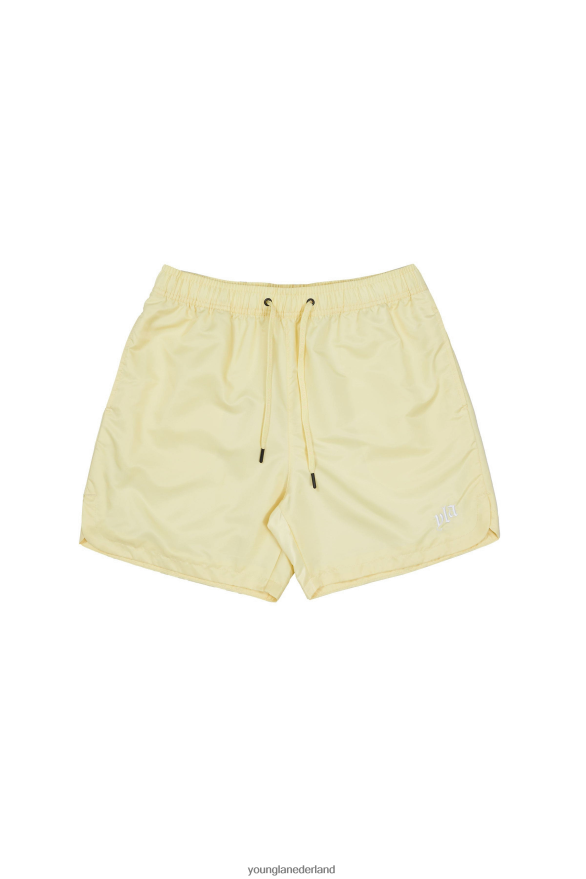 kleding nl YoungLA Heren 123 pastelkleurige shorts pastelgeel ZV0RH4481