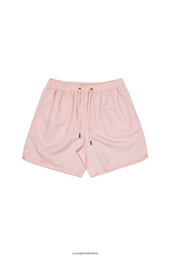 kleding nl YoungLA Heren 123 pastelkleurige shorts pastelroze ZV0RH4479