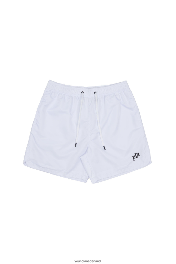 kleding nl YoungLA Heren 123 pastelkleurige shorts wit ZV0RH4482