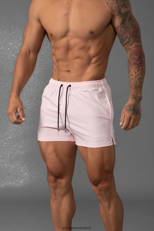 kleding nl YoungLA Heren 143 korte korte zwemshorts roze ZV0RH4665