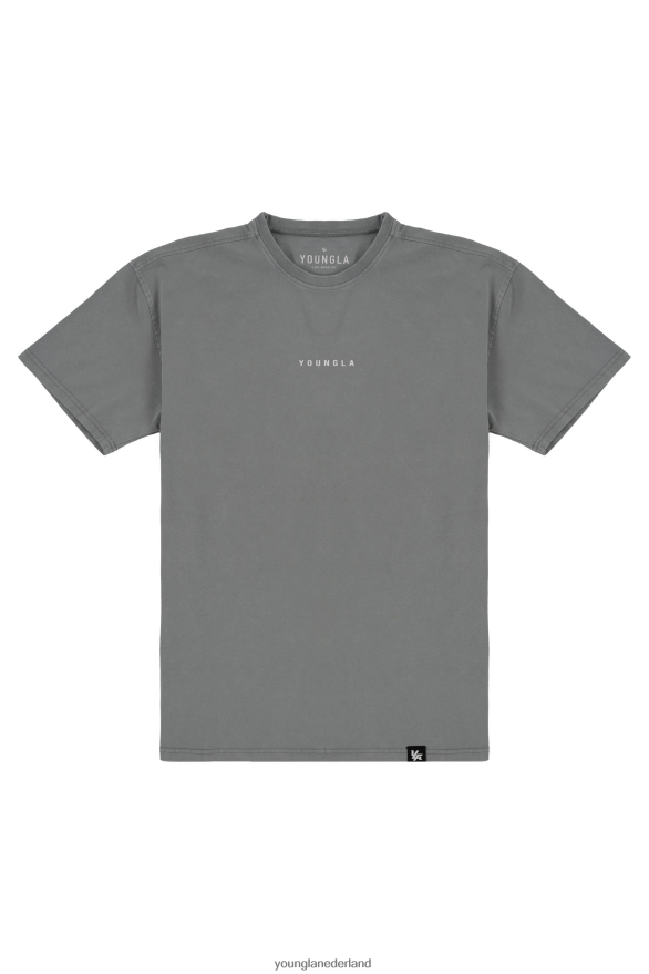 kleding nl YoungLA Heren 401 essentiële jack-T-shirts grijze wassing ZV0RH4135