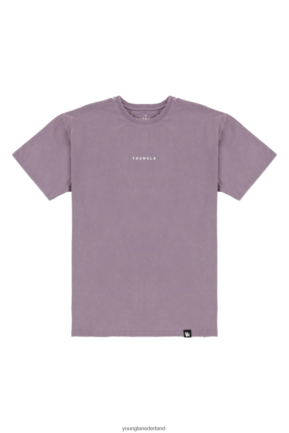 kleding nl YoungLA Heren 401 essentiële jack-T-shirts lavendel wassen ZV0RH4136