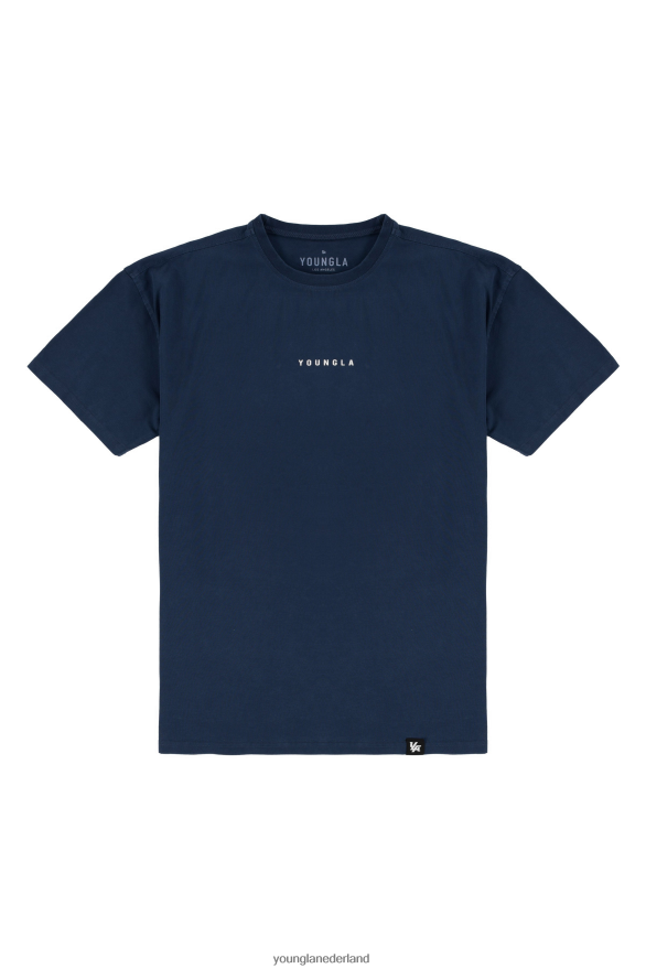 kleding nl YoungLA Heren 401 essentiële jack-T-shirts marine wassing ZV0RH4137