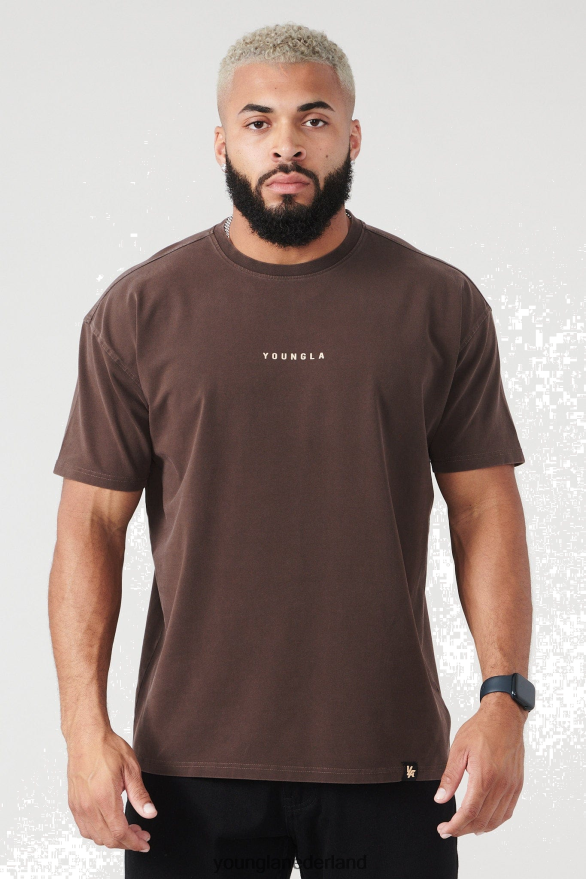 kleding nl YoungLA Heren 401 essentiële jack-T-shirts zomer 23\' chocolade wassen ZV0RH4202