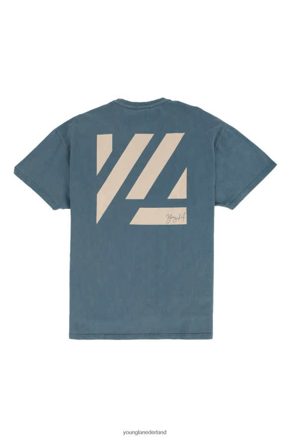 kleding nl YoungLA Heren 413 oversized blokoverhemden blauwgroen gewassen ZV0RH4264