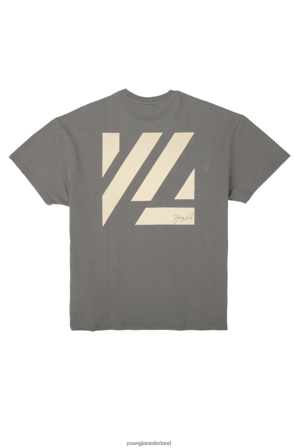 kleding nl YoungLA Heren 413 oversized blokoverhemden houtskool grijs ZV0RH4260