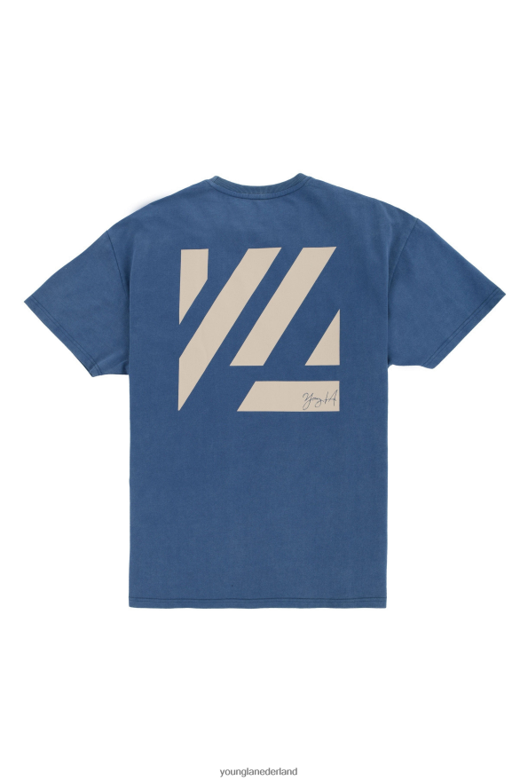 kleding nl YoungLA Heren 413 oversized blokoverhemden staalblauw gewassen ZV0RH4265