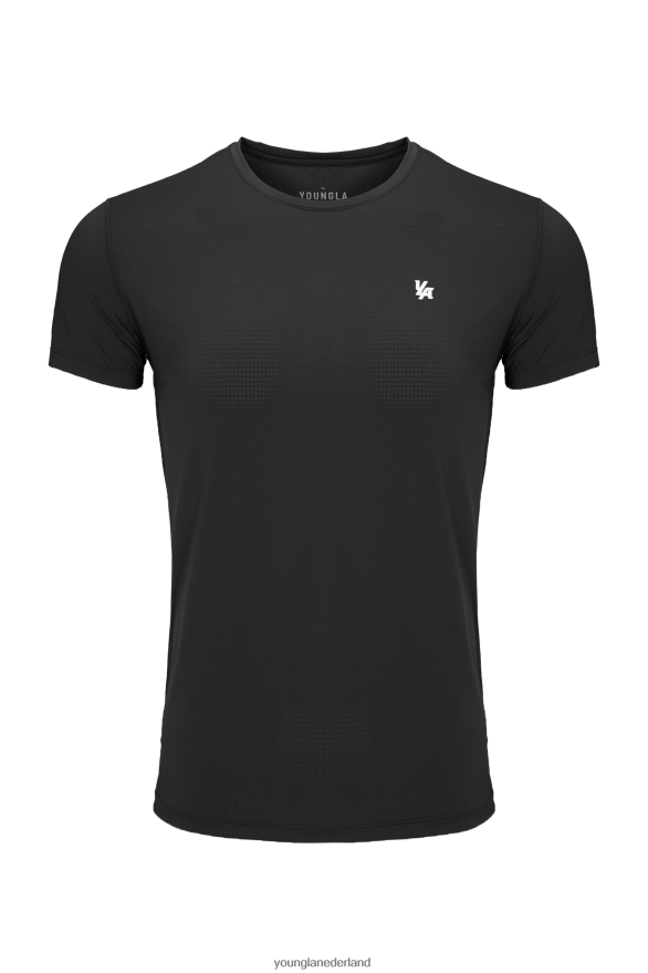 kleding nl YoungLA Heren 423 zephyr compressie korte mouw zwart ZV0RH4140