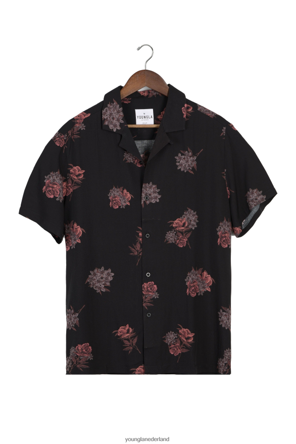 kleding nl YoungLA Heren 445 cabo vibez shirts bedrukt zwarte essentie ZV0RH4312