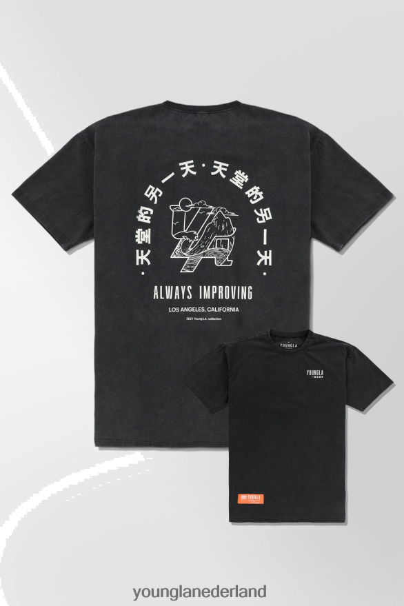 kleding nl YoungLA Heren 449 gewassen drip-T-shirts dag in de hemel ZV0RH4272