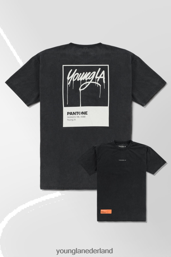 kleding nl YoungLA Heren 449 gewassen drip-T-shirts pantone-druppel ZV0RH4273