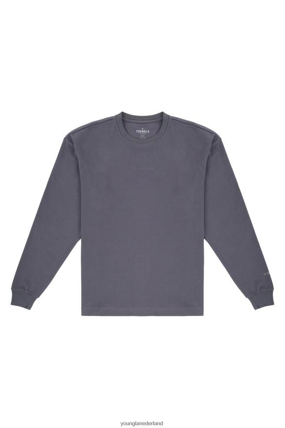 kleding nl YoungLA Heren 450 lange mouwen van wolkenschuim nardo grijs ZV0RH4420