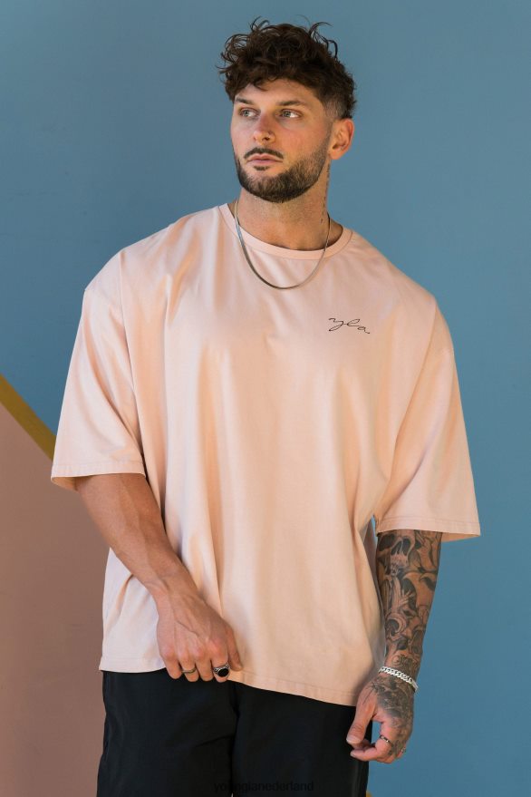 kleding nl YoungLA Heren 464 skyline supergrote T-shirts blauwgroen wassing ZV0RH4280