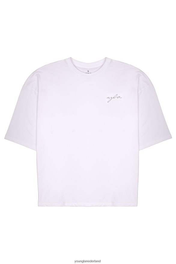 kleding nl YoungLA Heren 464 skyline supergrote T-shirts sepia roze wassing ZV0RH4278