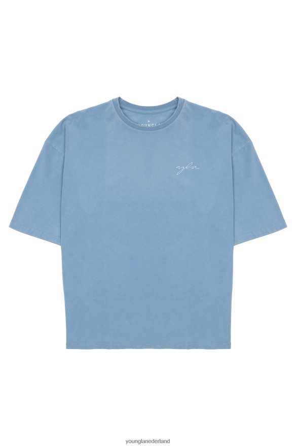 kleding nl YoungLA Heren 464 skyline supergrote T-shirts sepia roze wassing ZV0RH4278