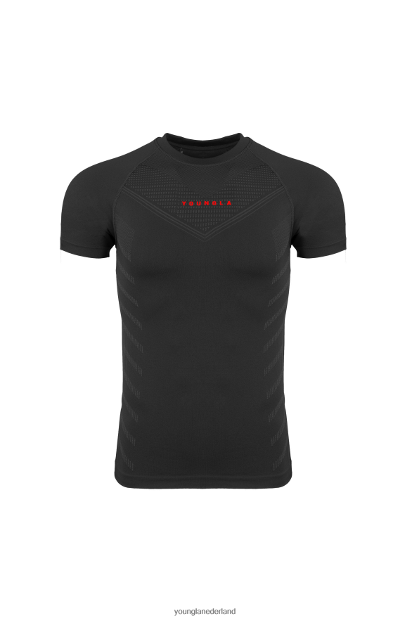 kleding nl YoungLA Heren 465 compressie-T-shirts voor superhelden zwart ZV0RH4122