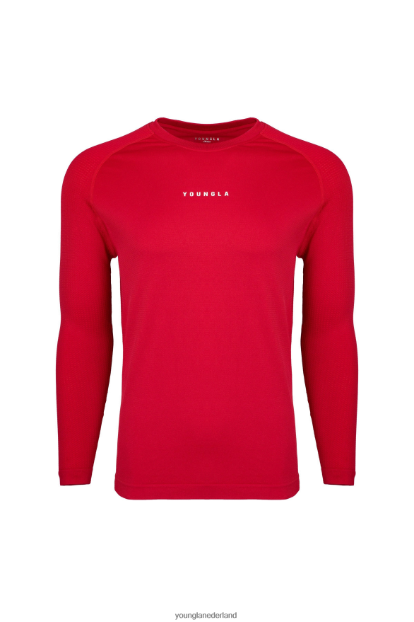 kleding nl YoungLA Heren 823 compressie-longsleeves van de nieuwe generatie hoog rood ZV0RH4362