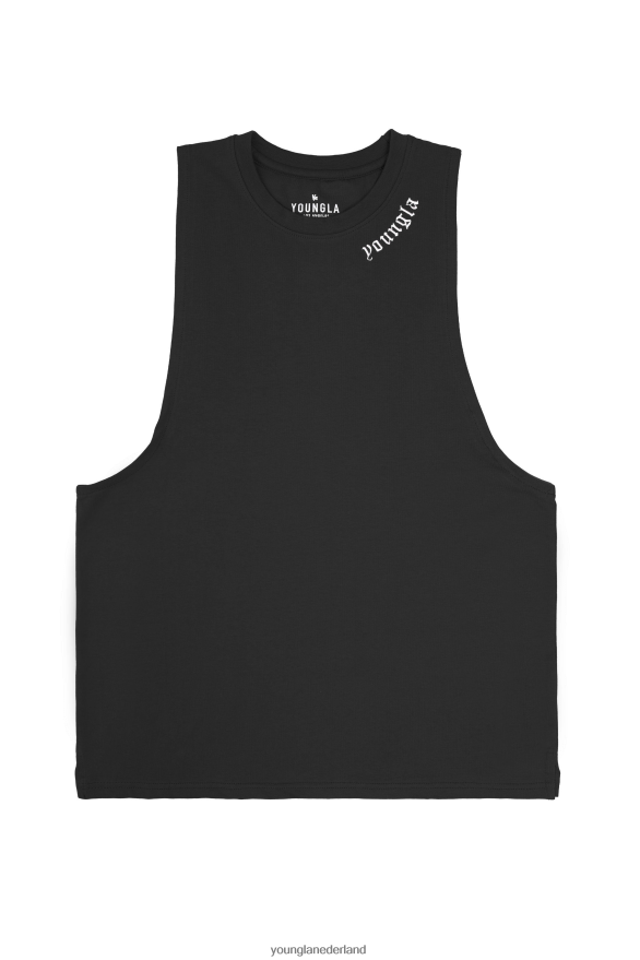 kleding nl YoungLA Heren 303 oude Engelse tanks zwart ZV0RH473