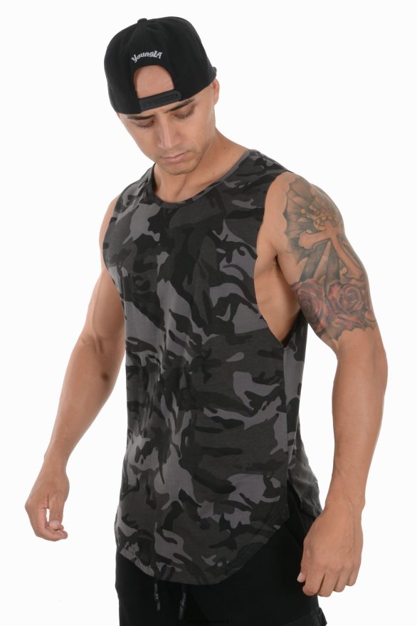 kleding nl YoungLA Heren 308 spiertanks camouflage zwart ZV0RH480