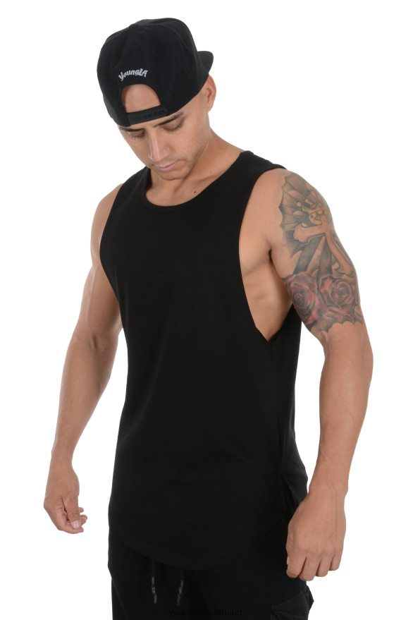 kleding nl YoungLA Heren 308 spiertanks zwart ZV0RH478