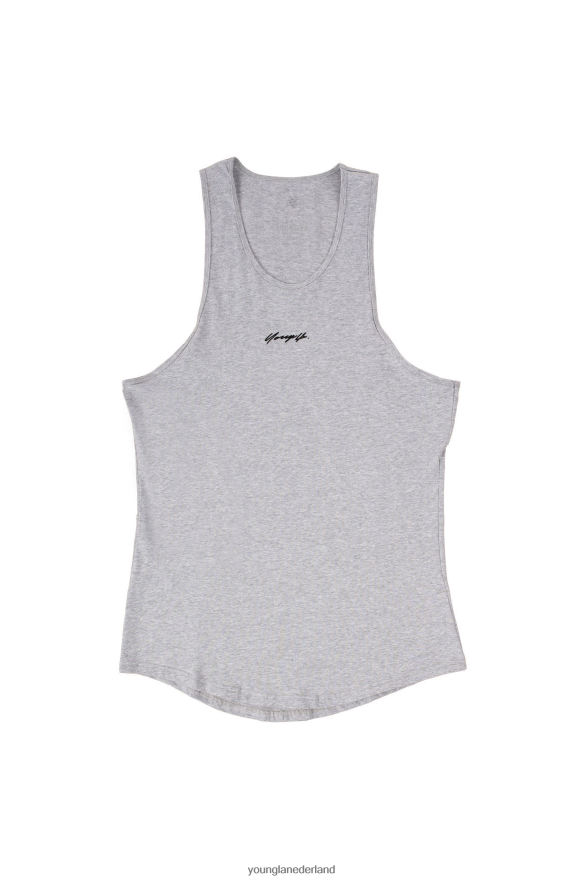 kleding nl YoungLA Heren 309 kenmerkende tanks grijs gemêleerd ZV0RH425