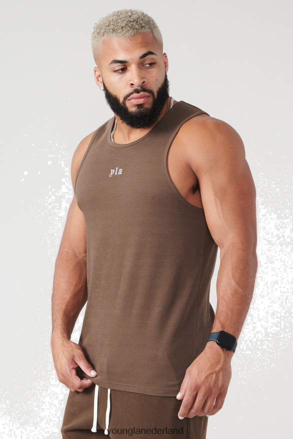 kleding nl YoungLA Heren 310 San Diego-tanks bruine wassing ZV0RH442