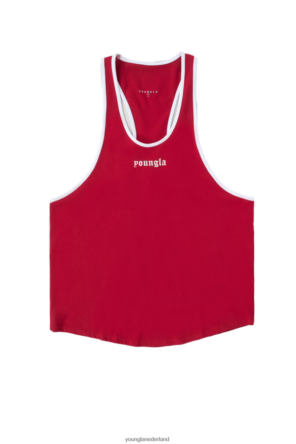 kleding nl YoungLA Heren 322 tanks uit het gouden tijdperk rood ZV0RH434