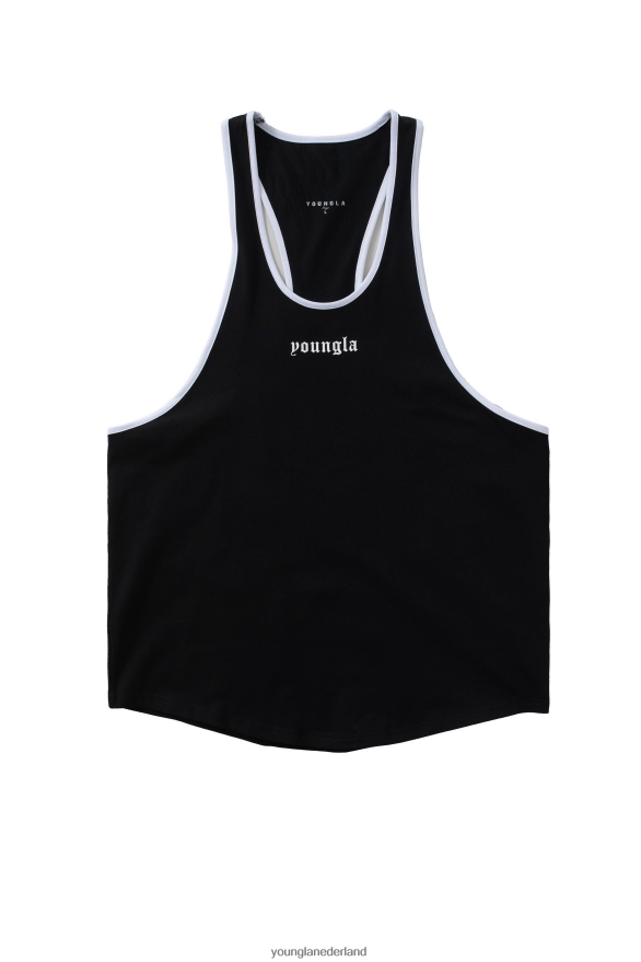kleding nl YoungLA Heren 322 tanks uit het gouden tijdperk zwart ZV0RH430